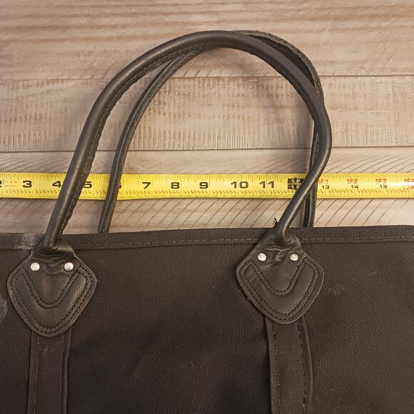 L.L. Bean Canvas Boat and Tote - leather handle rare combination made in USA - Picture 3 of 7
